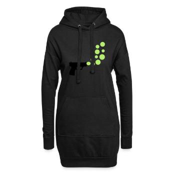 bubble gun - Hoodie-Kleid - Schwarz - Vorne