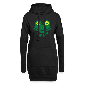 Frog 2 - Hoodie-Kleid - Schwarz - Vorne