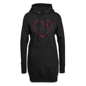 Pferd - Hoodie Dress - black - Front