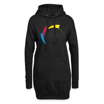 SHK Logo Zahn - Hoodie-Kleid - Schwarz - Vorne