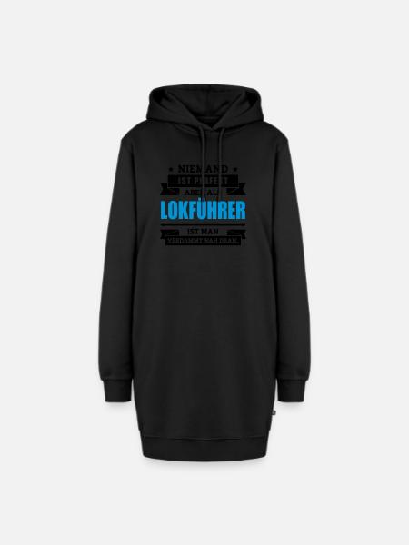 Funshirt Lokführer - Hoodie-Kleid - Schwarz