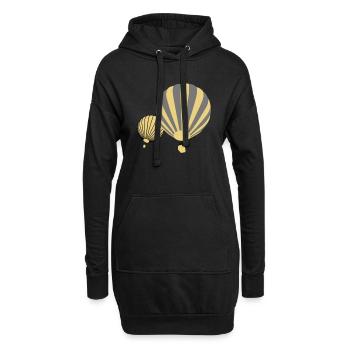 Ballons - Hoodie-Kleid - Schwarz - Vorne