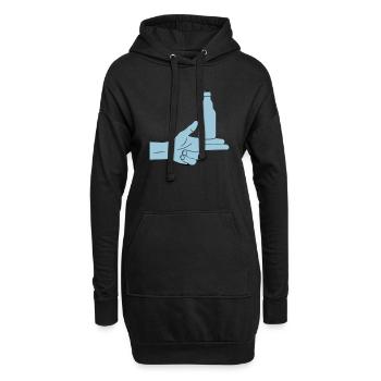 Pistolero Cerveza - Hoodie-Kleid - Schwarz - Vorne