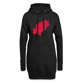 Ibiza - Hoodie-Kleid - Schwarz - Vorne