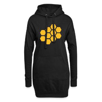 Honig - Hoodie-Kleid - Schwarz - Vorne