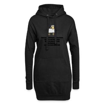 schaefchen - Hoodie-Kleid - Schwarz - Vorne