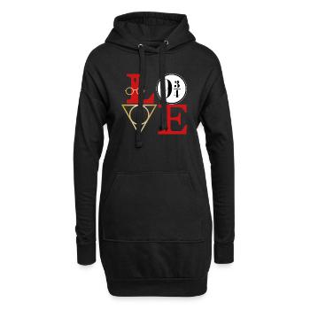 Love 9 3/4 - Sweat-shirt à capuche long Femme - noir - Devant
