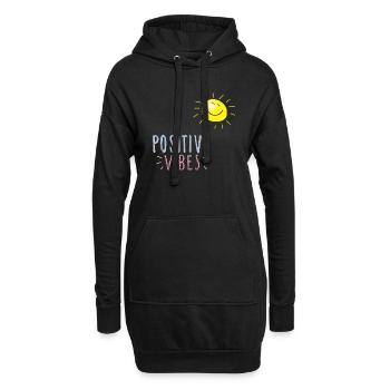 POSITIV VIBES - Hoodie-Kleid - Schwarz - Vorne
