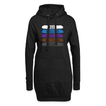 Keep Rolling Until The Belt Turns Black Jiu Jitsu - Hoodie-Kleid - Schwarz - Vorne