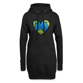 Erde - Hoodie-Kleid - Schwarz - Vorne