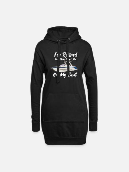 BOATING: Find Me On My Boat - Hoodie-Kleid - Schwarz