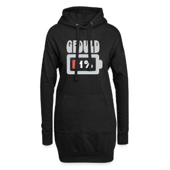 Lustiger Spruch meine Geduld Ladebalken ausrasten - Hoodie-Kleid - Schwarz - Vorne