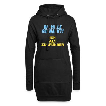 Die mille geknackt ich als zugführer Geschenk Papa - Hoodie-Kleid - Schwarz - Vorne