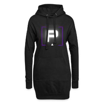 Buchstabe "P" - Hoodie-Kleid - Schwarz - Vorne