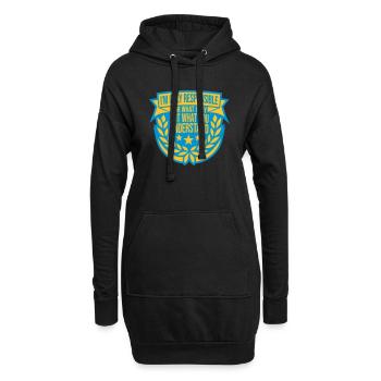 ce que je dis citation - Sweat-shirt à capuche long Femme - noir - Devant