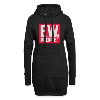 ew people citation drôle - Sweat-shirt à capuche long Femme - noir - Devant