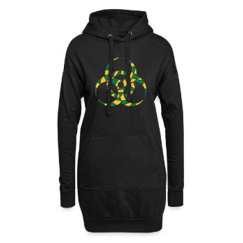 Symbol Biohazard Risse Design - Hoodie-Kleid - Schwarz - Vorne