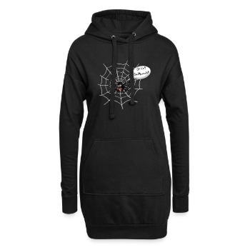 spinne - Hoodie-Kleid - Schwarz - Vorne