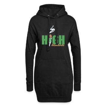 HIGH Standards Retro Awesome Designs - Hoodie-Kleid - Schwarz - Vorne