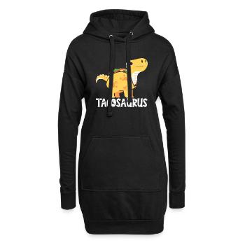 tacosaurus - Sweat-shirt à capuche long Femme - noir - Devant