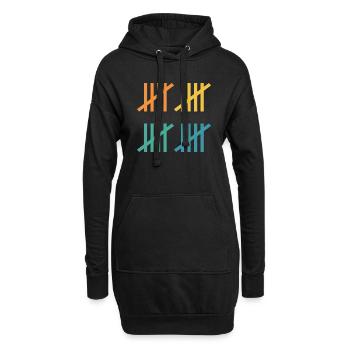 Idée cadeau 20e anniversaire - Sweat-shirt à capuche long Femme - noir - Devant