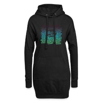 EMMEUNDAMPFE STICKERBOMB - Dégradé de couleurs - Sweat-shirt à capuche long Femme - noir - Devant