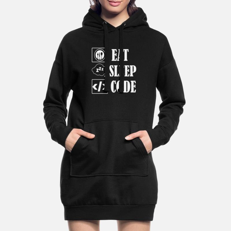 Eat Sleep Code Coding Software Hoodie-Kleid