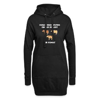 Quantencomputing mit Kühen Lustig Geschenk Kuhbit - Hoodie-Kleid - Schwarz - Vorne