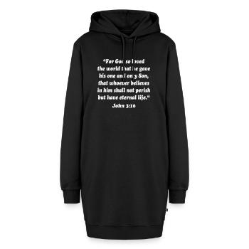 Jesus Quote Jesus Zitat Jeus Spruch Psalm Gott - Hoodie-Kleid - Schwarz - Vorne