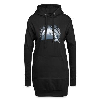 Delfin - Hoodie-Kleid - Schwarz - Vorne