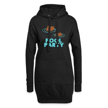 Capybara Pool Party - Hoodie-Kleid - Schwarz - Vorne