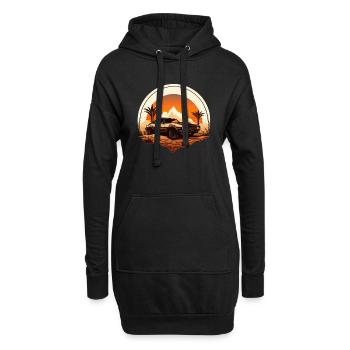 Cadeau de muscle car américain - Sweat-shirt à capuche long Femme - noir - Devant