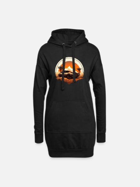 US Muscle Car Geschenk - Hoodie-Kleid - Schwarz