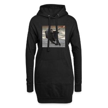 TAUREAU CAMARGUE - Sweat-shirt à capuche long Femme - noir - Devant