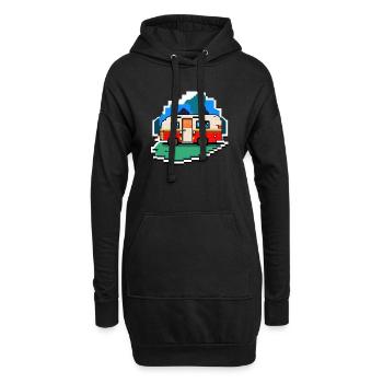 pixel vintage camper - Hoodie-Kleid - Schwarz - Vorne