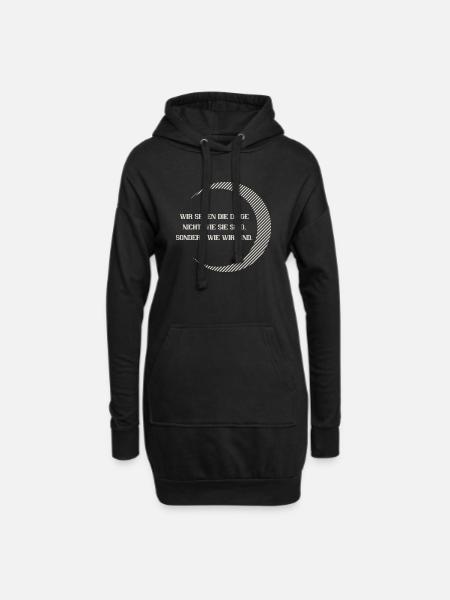 wir sehen - Hoodie-Kleid - Schwarz