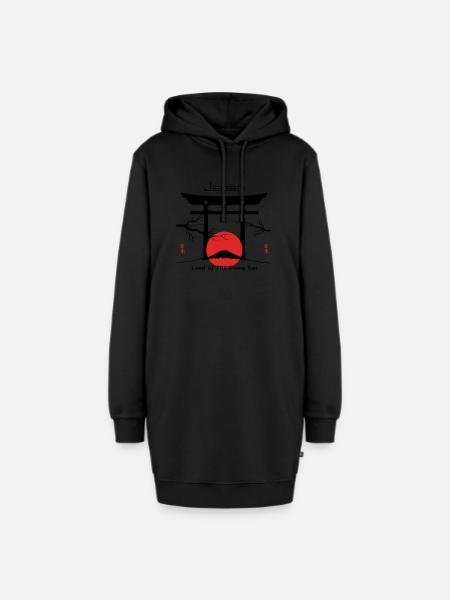 Japan - Hoodie-Kleid - Schwarz