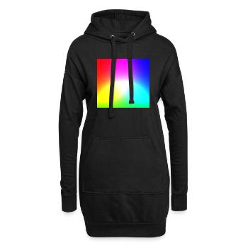 RGB Farbpalette - Additive Farbmischung - Hoodie-Kleid - Schwarz - Vorne