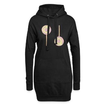 Lollipop 2 - Hoodie Dress - black - Front