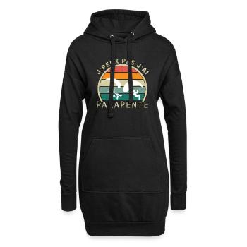 Ich kann nicht Gleitschirm Gleitschirm T-Shirt - Hoodie-Kleid - Schwarz - Vorne