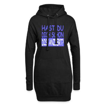 Distanziert Vers.2 - Hoodie-Kleid - Schwarz - Vorne