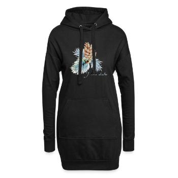I love winter - Hoodie-Kleid - Schwarz - Vorne