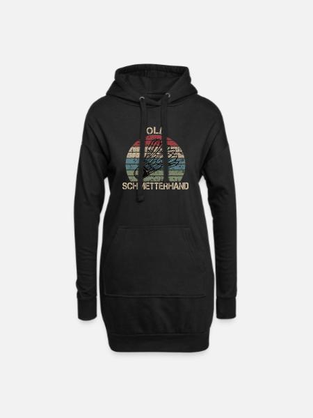 Old Schmetterhand Badminton - Hoodie-Kleid - Schwarz