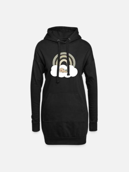 Regenbogen Baby - Hoodie-Kleid - Schwarz
