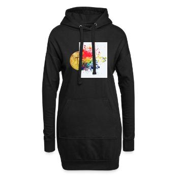 Krypto Gehirn 1 Bitcoin BTC ETH - Hoodie-Kleid - Schwarz - Vorne