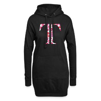 Buchstabe t Küsse - Hoodie-Kleid - Schwarz - Vorne