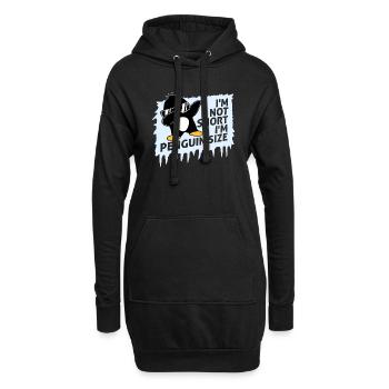 Je ne suis pas petit, je suis pingouin taille Dabbing Dab Dance - Sweat-shirt à capuche long Femme - noir - Devant