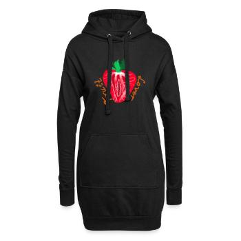 Fruit Lover - Hoodie-Kleid - Schwarz - Vorne