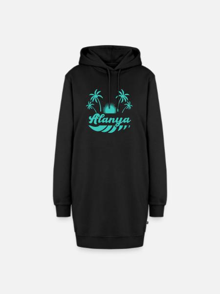 alanya - Hoodie-Kleid - Schwarz