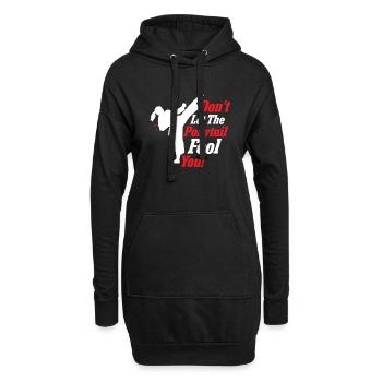 Ne vous laissez pas tromper par la queue de cheval ! Karaté Femme - Sweat-shirt à capuche long Femme - noir - Devant